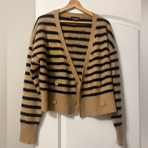 J. Crew Cashmere Striped Cardigan